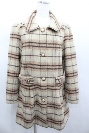 画像: axes femme / チェックコート  ブラウン I-26-02-13-003-AX-CO-SA-ZI