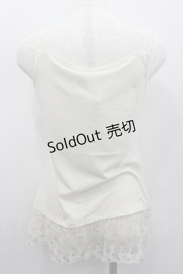 画像3: axes femme / 花プリントチュールタンクトップ  アイボリー I-26-02-13-027-AX-TO-SA-ZI (3)