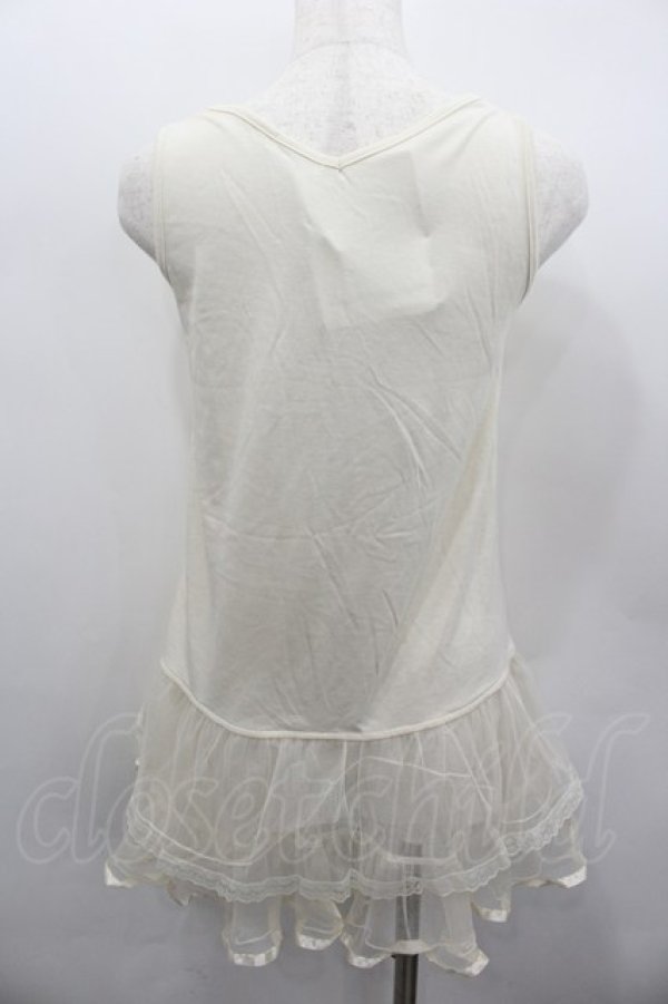 画像3: axes femme / 裾2段チュールロングタンク  アイボリー I-26-02-13-028-AX-TO-SA-ZI (3)