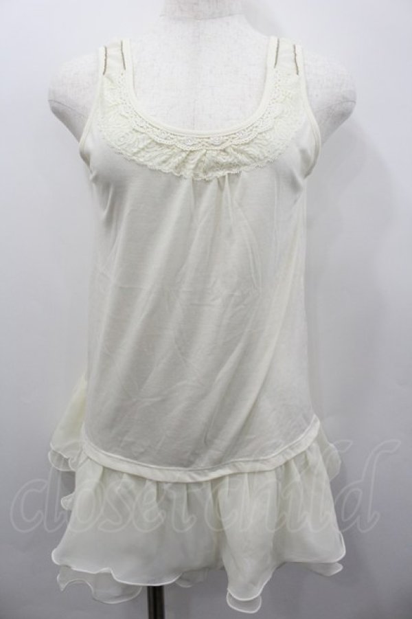 画像1: axes femme / 肩透けロングタンク  アイボリー I-26-02-13-029-AX-TO-SA-ZI (1)