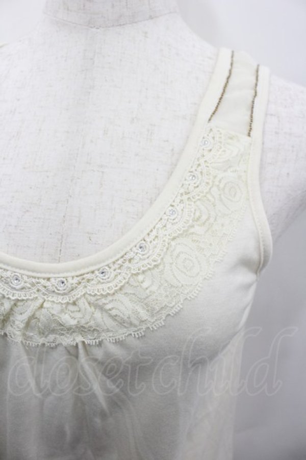 画像2: axes femme / 肩透けロングタンク  アイボリー I-26-02-13-029-AX-TO-SA-ZI (2)