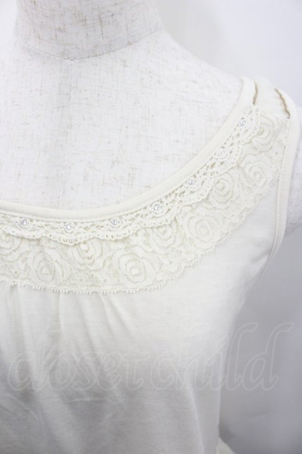 画像2: axes femme / 肩透けロングタンク  アイボリー I-26-02-13-030-AX-TO-SA-ZI (2)