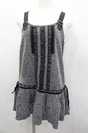 画像: axes femme / 薔薇レース使いジャンパースカート  黒Ｘ白 I-26-02-13-031-AX-OP-SA-ZI