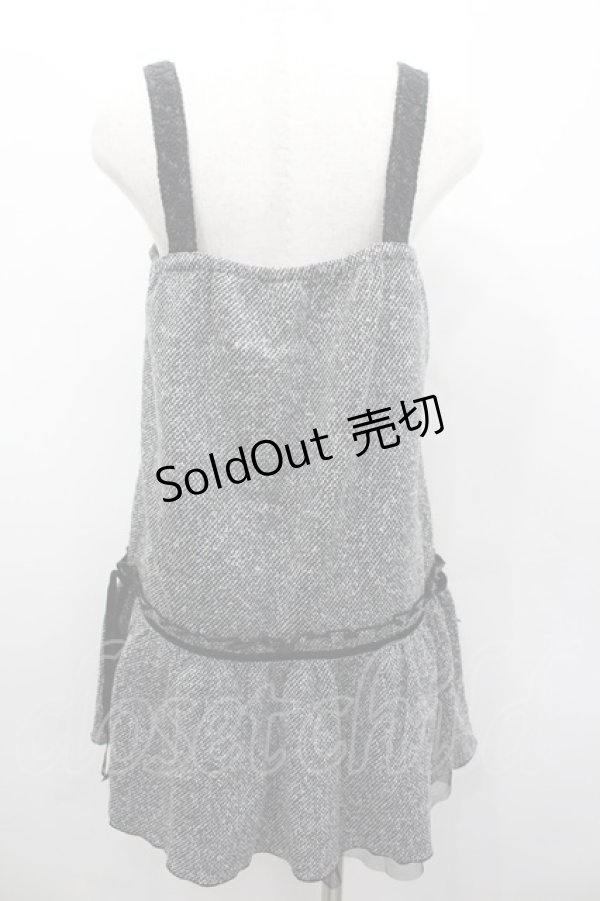 画像3: axes femme / 薔薇レース使いジャンパースカート  黒Ｘ白 I-26-02-13-031-AX-OP-SA-ZI (3)