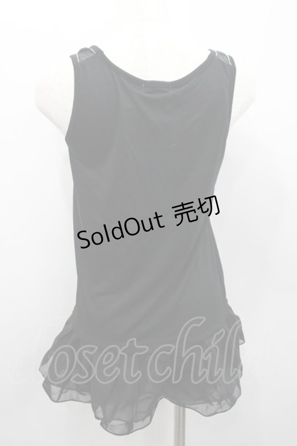 画像3: axes femme / 肩透けロングタンク  黒 I-26-02-13-032-AX-TO-SA-ZI (3)