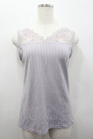 画像: axes femme / 繊細レースタンク  ラベンダー I-26-02-15-034-AX-TO-SA-ZI