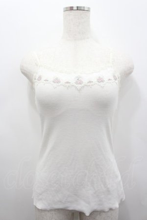 画像: axes femme / パット付きレースキャミソール  アイボリー I-26-02-15-035-AX-TO-SA-ZI