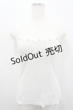 画像: axes femme / パット付きレースキャミソール  アイボリー I-26-02-15-035-AX-TO-SA-ZI