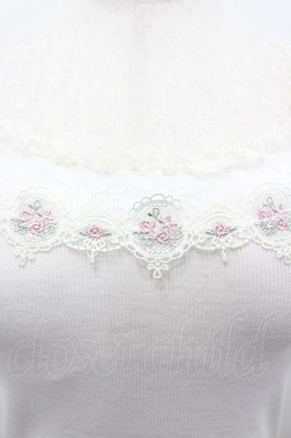 画像2: axes femme / パット付きレースキャミソール  アイボリー I-26-02-15-035-AX-TO-SA-ZI (2)