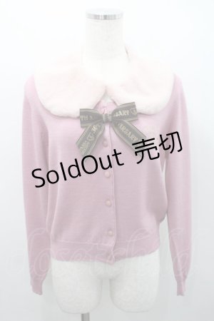 画像: BABY,THE STARS SHINE BRIGHT / ファー衿つきカーディガン  ピンク I-26-02-15-038-BA-TO-SA-ZI