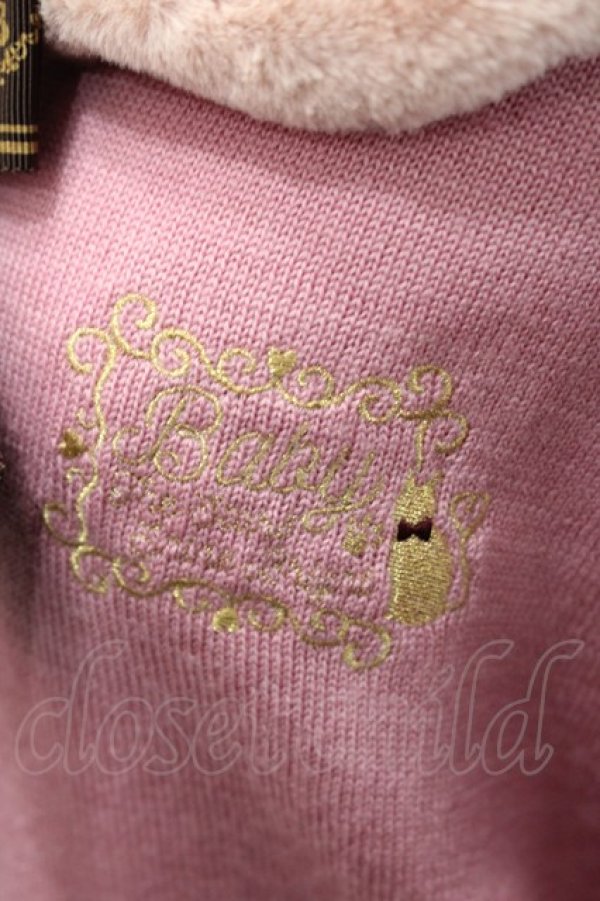 画像4: BABY,THE STARS SHINE BRIGHT / ファー衿つきカーディガン  ピンク I-26-02-15-038-BA-TO-SA-ZI (4)