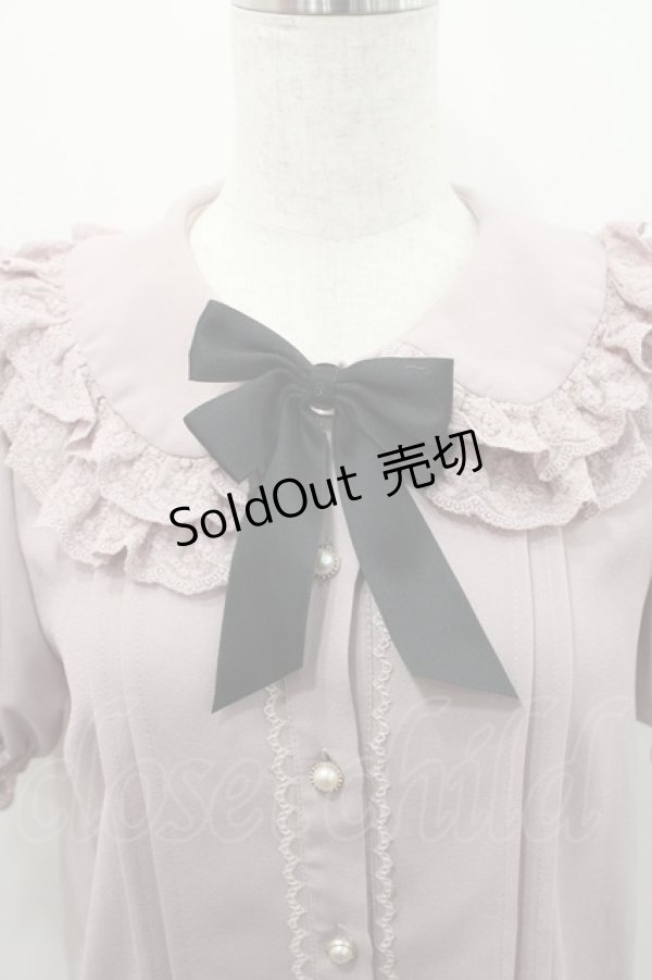 画像3: Ank Rouge / 2段レース襟半袖ブラウス  ピンク I-26-02-15-043-CA-BL-SA-ZI (3)