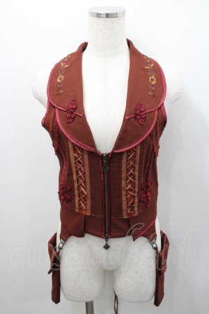 画像: Ozz oneste / ポケット付きジレ  ボルドー I-26-02-15-051-OO-TO-SA-ZI