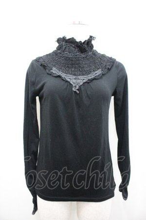 画像: axes femme / 胸元シャーリングインナープルオーバー M 黒 I-26-02-15-006-AX-TO-TE-ZI