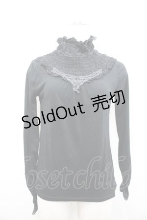 画像: axes femme / 胸元シャーリングインナープルオーバー M 黒 I-26-02-15-006-AX-TO-TE-ZI