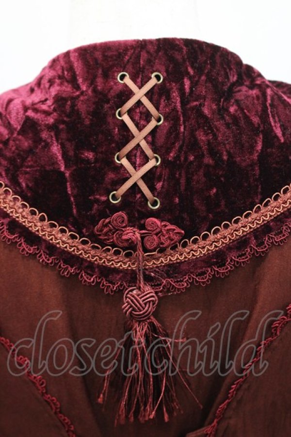 画像4: Ozz oneste / ベロア襟ジャケット  ボルドー I-26-02-15-052-OO-JA-SA-ZI (4)