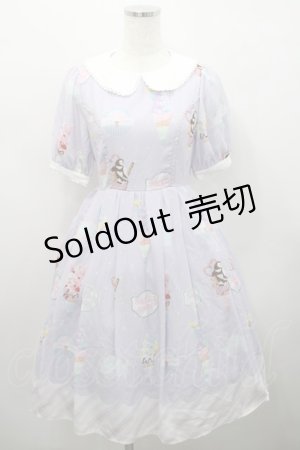 画像: axes femme kawaii / アイス柄半袖ワンピース M ラベンダー I-26-02-15-053-AX-OP-TE-ZI