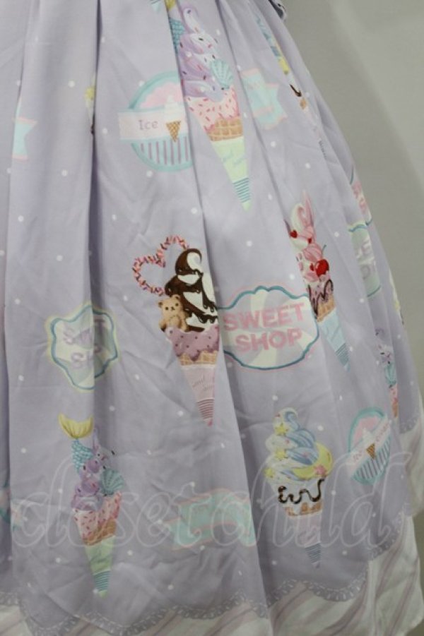 画像3: axes femme kawaii / アイス柄半袖ワンピース M ラベンダー I-26-02-15-053-AX-OP-TE-ZI (3)