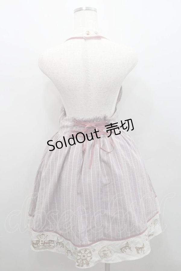 画像2: axes femme kawaii / 遊園地刺繍ベスト風ホルターワンピース M ピンク I-26-02-15-054-AX-OP-TE-ZI (2)