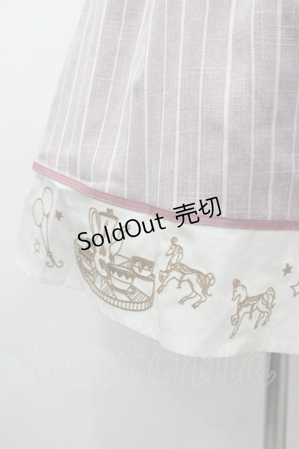 画像4: axes femme kawaii / 遊園地刺繍ベスト風ホルターワンピース M ピンク I-26-02-15-054-AX-OP-TE-ZI (4)