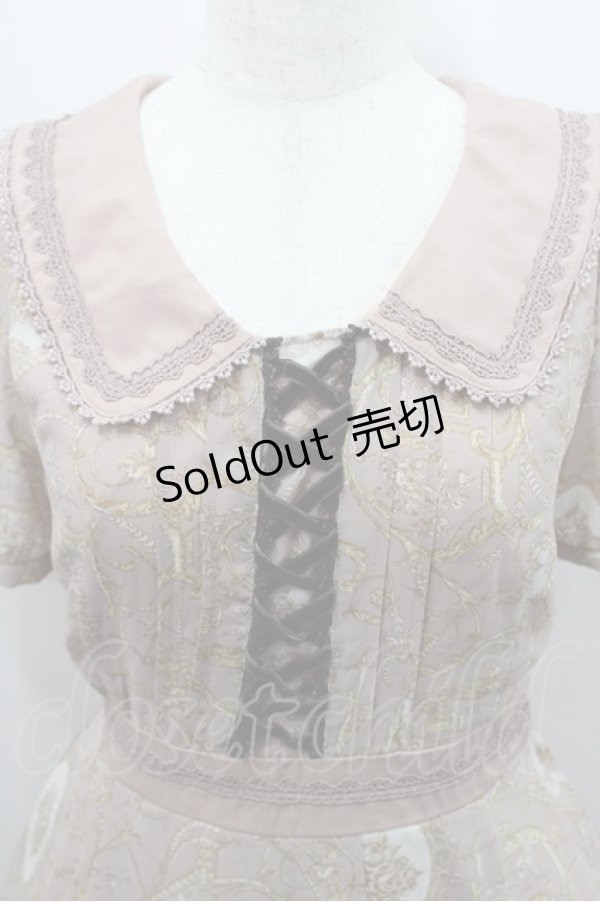 画像3: axes femme / オーナメントリーフＸバラOP  ピンク I-26-02-15-055-AX-OP-SA-ZI (3)