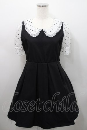 画像: evelyn / 半袖ハートワンピース  ブラック I-26-02-15-060-LO-OP-SA-ZI