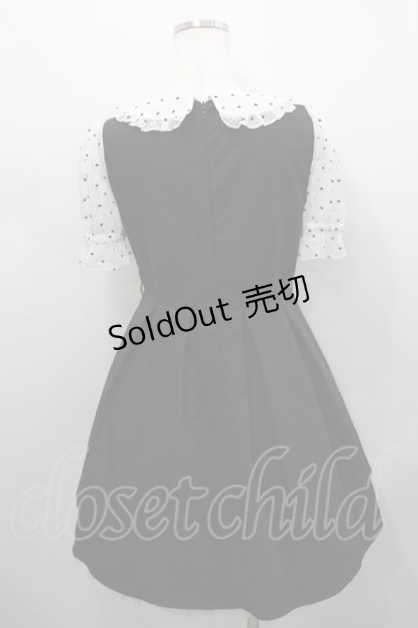 画像2: evelyn / 半袖ハートワンピース  ブラック I-26-02-15-060-LO-OP-SA-ZI (2)