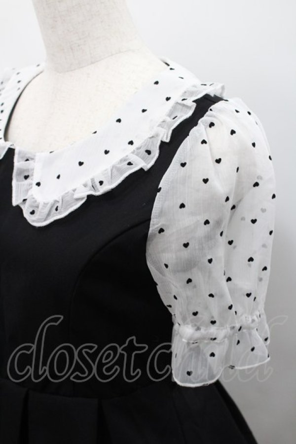 画像3: evelyn / 半袖ハートワンピース  ブラック I-26-02-15-060-LO-OP-SA-ZI (3)