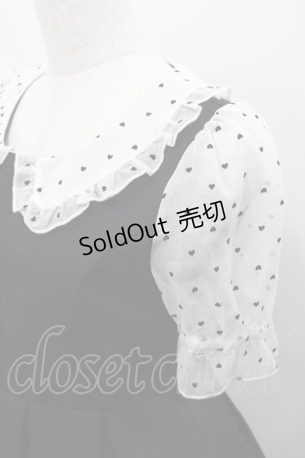 画像3: evelyn / 半袖ハートワンピース  ブラック I-26-02-15-060-LO-OP-SA-ZI (3)