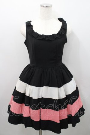 画像: Honey Bunch / トリコロールワンピース S ブラック I-26-02-15-062-LO-OP-SA-ZI