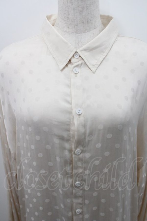 画像3: MiDiom / Shadow Dot Long Shirt  ホワイト I-26-02-15-063-PU-BL-SZ-ZI (3)
