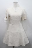 画像1: couture BY ROJITA / リングリボンパフスリーブワンピース  アイボリー I-26-02-15-066-GO-OP-SA-ZI (1)