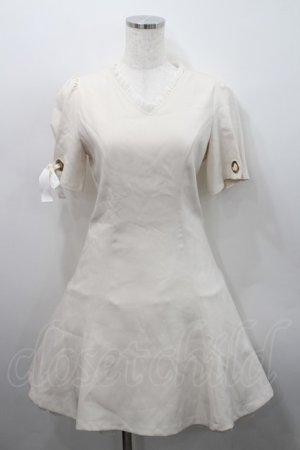 画像: couture BY ROJITA / リングリボンパフスリーブワンピース  アイボリー I-26-02-15-066-GO-OP-SA-ZI
