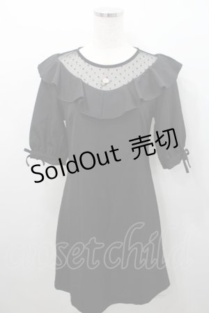 画像: Rojita / エンブロイダリーローズワンピース  黒 I-26-02-15-067-LO-OP-SA-ZI