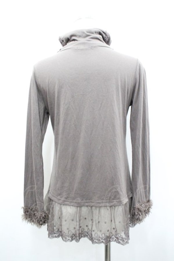 画像3: axes femme / 袖口ファーインナープルオーバー M ブラウン I-26-02-15-007-AX-TO-TE-ZI (3)