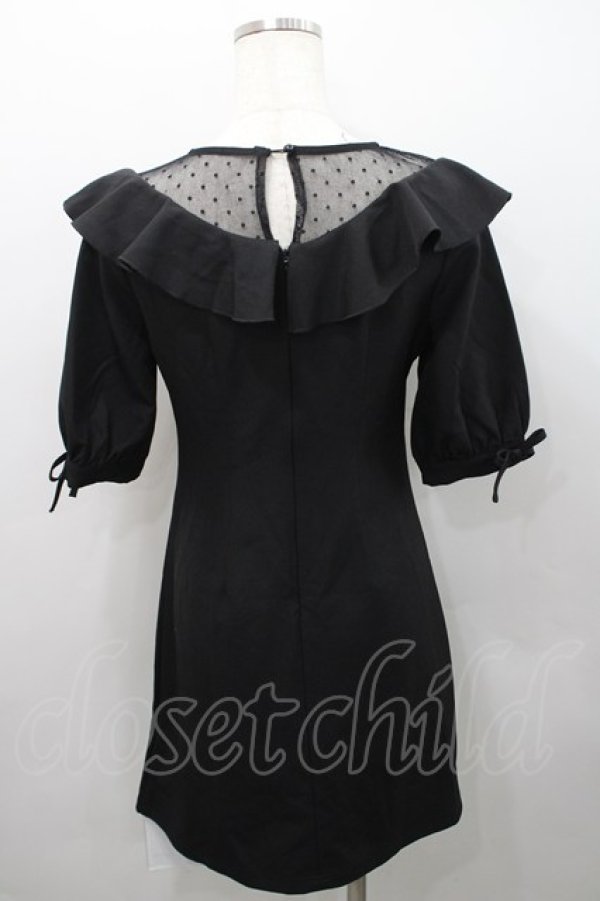 画像2: Rojita / エンブロイダリーローズワンピース  黒 I-26-02-15-067-LO-OP-SA-ZI (2)