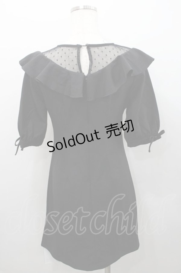 画像2: Rojita / エンブロイダリーローズワンピース  黒 I-26-02-15-067-LO-OP-SA-ZI (2)