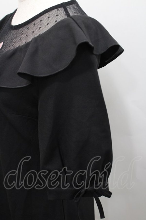 画像4: Rojita / エンブロイダリーローズワンピース  黒 I-26-02-15-067-LO-OP-SA-ZI (4)