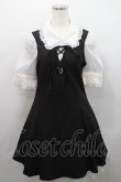画像1: Rojita / スピンドルリボンオーガンジー袖ワンピース  ブラック I-26-02-15-070-LO-OP-SA-ZI (1)