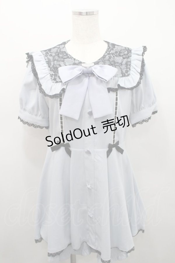 画像1: Ank Rouge / レースコンビネゾン  サックスＸ黒 I-26-02-15-071-CA-OP-SA-ZI (1)