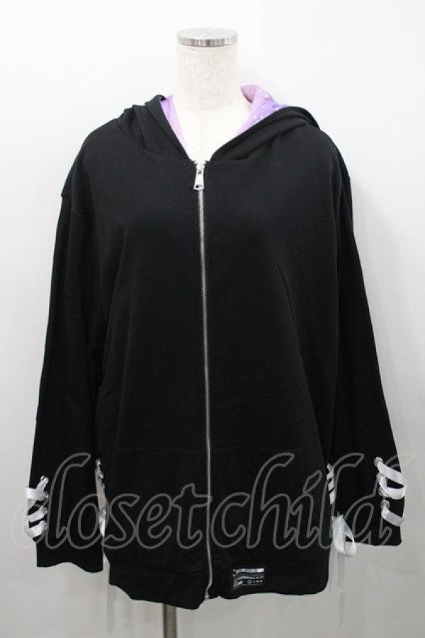 画像1: Favorite / あのんちゃんパーカー  黒Ｘ白 I-26-02-15-076-LO-TO-SA-ZI (1)