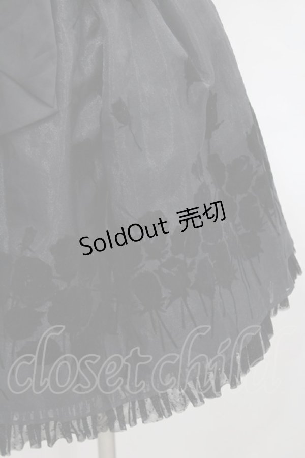 画像3: L'EST ROSE / フロッキー薔薇チュール半袖ワンピース 2 黒 I-26-02-15-078-LO-OP-SA-ZI (3)