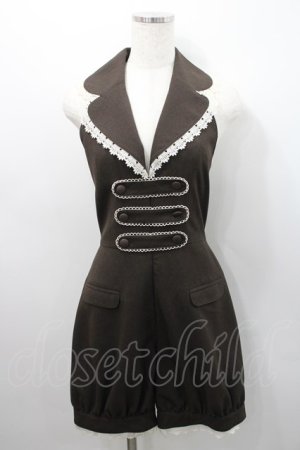 画像: Innocent World / テーラードサロペット  ブラウン I-26-02-15-079-IW-OP-SA-ZI