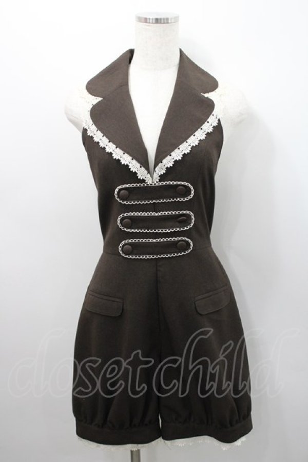 画像1: Innocent World / テーラードサロペット  ブラウン I-26-02-15-079-IW-OP-SA-ZI (1)