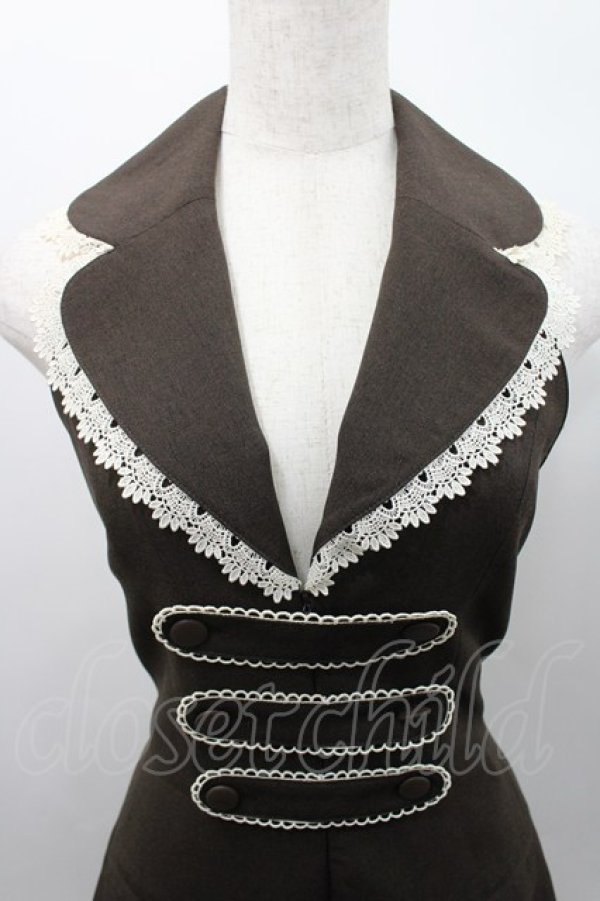 画像3: Innocent World / テーラードサロペット  ブラウン I-26-02-15-079-IW-OP-SA-ZI (3)