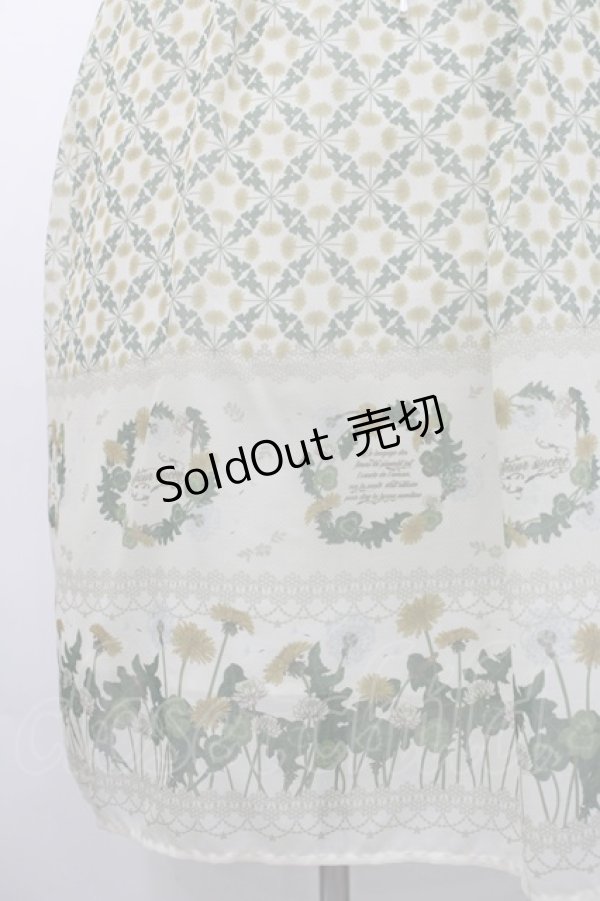 画像4: axes femme / たんぽぽ柄ロングキャミワンピース  グリーン I-26-02-15-086-AX-TO-SA-ZI (4)