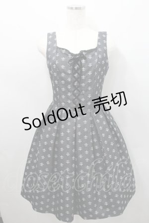 画像: Emily Temple cute / 百合ジャガードジャンパースカート(2003)  黒 I-26-02-15-091-ET-OP-SA-ZI