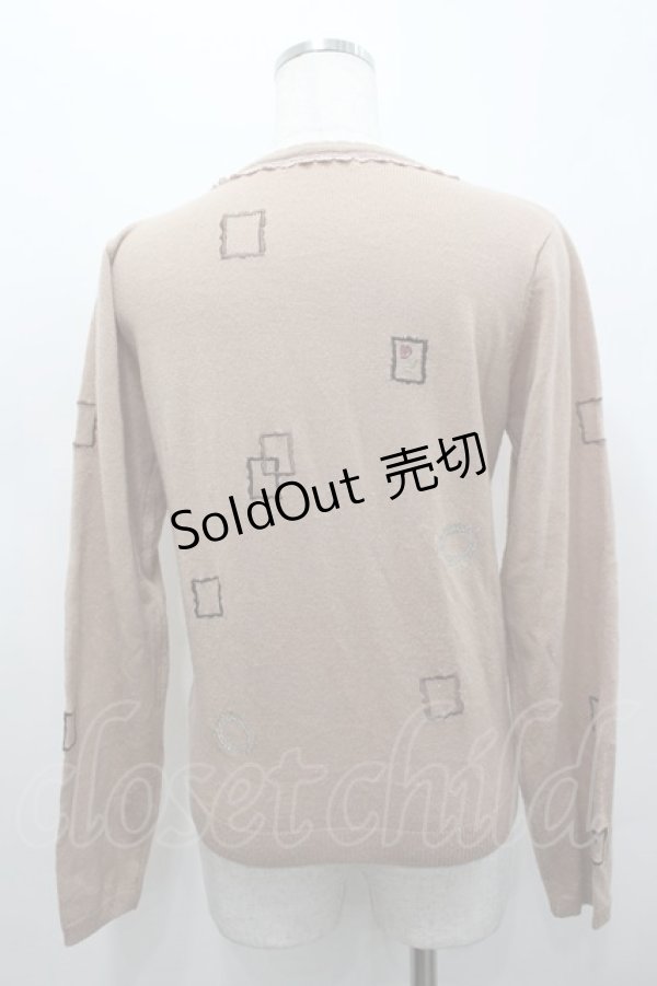 画像3: axes femme / 額縁刺繍カーディガン  ピンク I-26-02-15-010-AX-TO-SA-ZI (3)