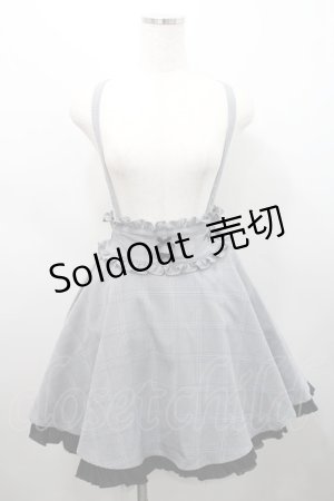 画像: TRAVAS TOKYO / グレンチェックサス付きスカート  黒Ｘ白 I-26-02-15-100-PU-SK-SA-ZI