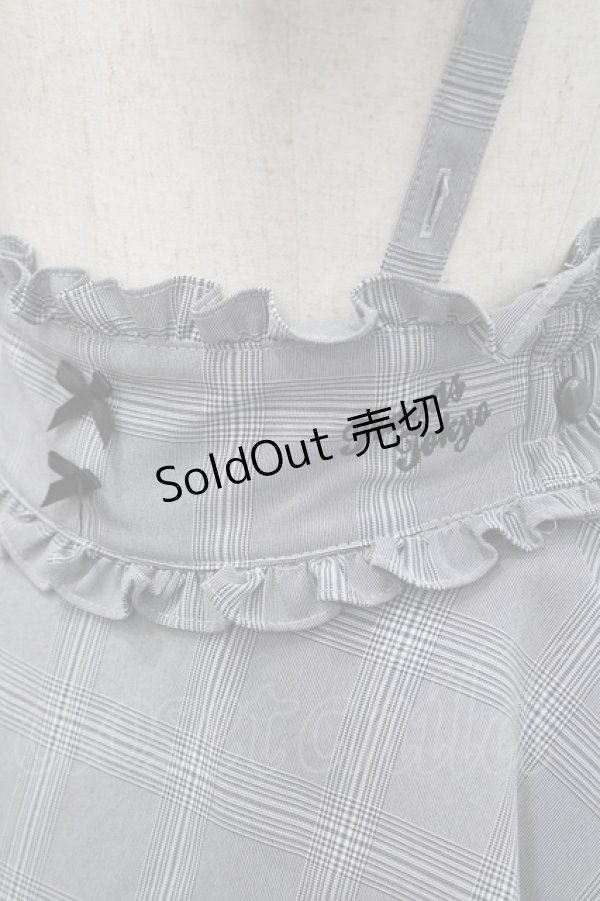 画像3: TRAVAS TOKYO / グレンチェックサス付きスカート  黒Ｘ白 I-26-02-15-100-PU-SK-SA-ZI (3)